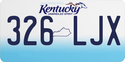 KY license plate 326LJX
