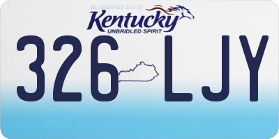 KY license plate 326LJY