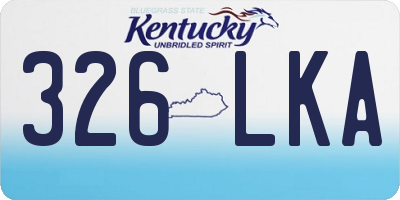 KY license plate 326LKA