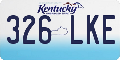 KY license plate 326LKE
