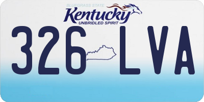 KY license plate 326LVA