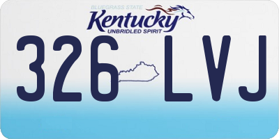 KY license plate 326LVJ