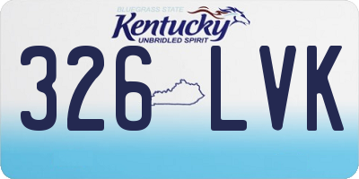 KY license plate 326LVK