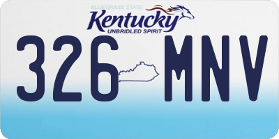 KY license plate 326MNV