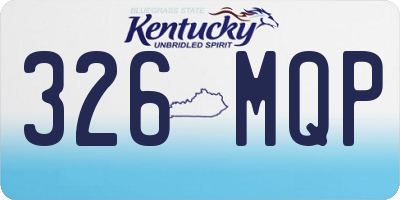 KY license plate 326MQP