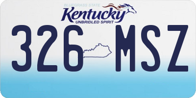 KY license plate 326MSZ