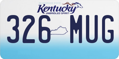 KY license plate 326MUG