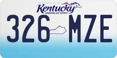 KY license plate 326MZE