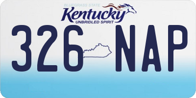 KY license plate 326NAP