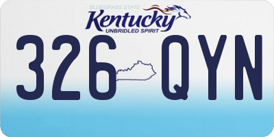 KY license plate 326QYN