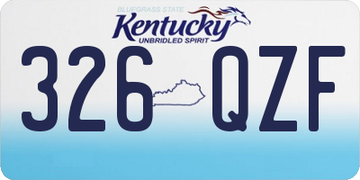 KY license plate 326QZF