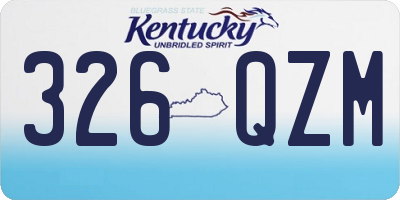 KY license plate 326QZM
