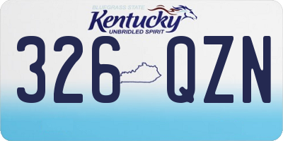 KY license plate 326QZN
