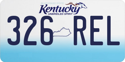 KY license plate 326REL