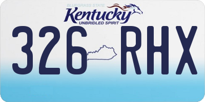 KY license plate 326RHX