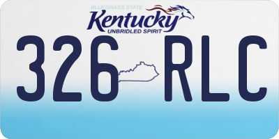 KY license plate 326RLC