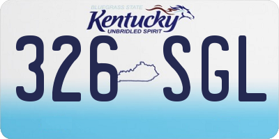 KY license plate 326SGL