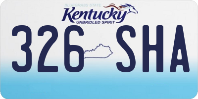 KY license plate 326SHA
