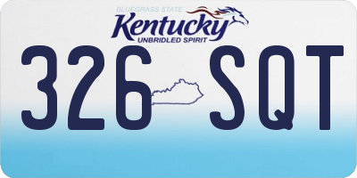 KY license plate 326SQT