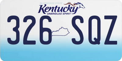 KY license plate 326SQZ
