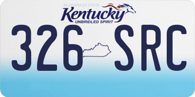 KY license plate 326SRC
