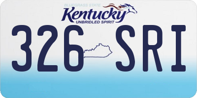 KY license plate 326SRI