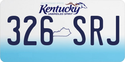 KY license plate 326SRJ