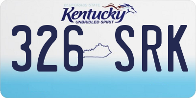 KY license plate 326SRK