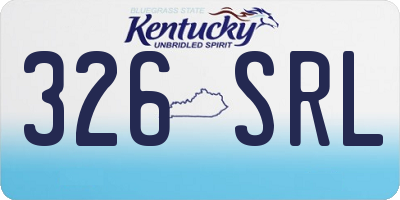 KY license plate 326SRL