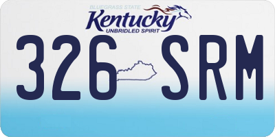 KY license plate 326SRM