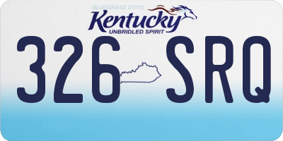 KY license plate 326SRQ