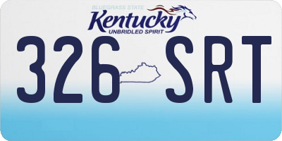 KY license plate 326SRT