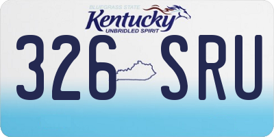 KY license plate 326SRU