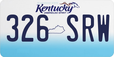 KY license plate 326SRW