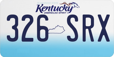 KY license plate 326SRX