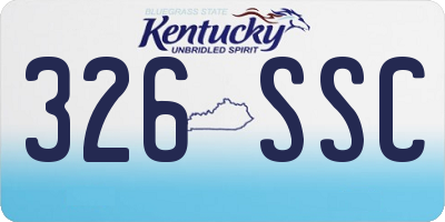 KY license plate 326SSC