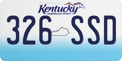 KY license plate 326SSD