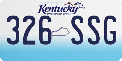 KY license plate 326SSG