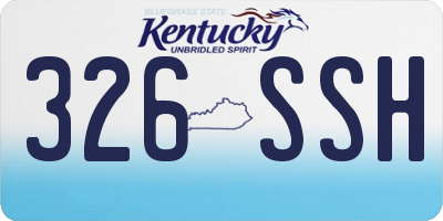 KY license plate 326SSH