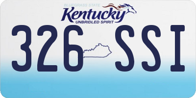 KY license plate 326SSI