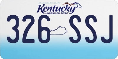 KY license plate 326SSJ