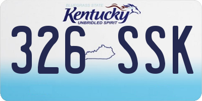 KY license plate 326SSK