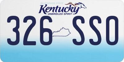 KY license plate 326SSO