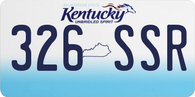 KY license plate 326SSR