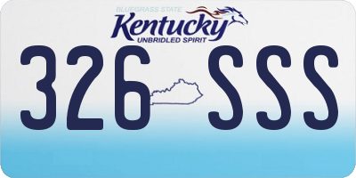 KY license plate 326SSS