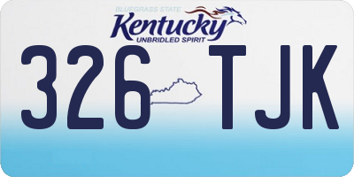 KY license plate 326TJK