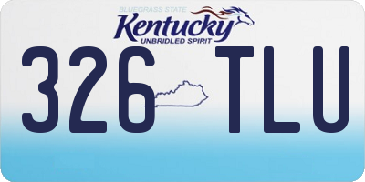 KY license plate 326TLU