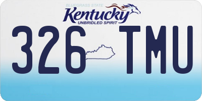 KY license plate 326TMU