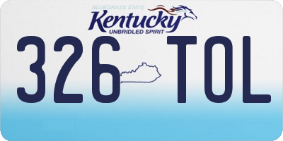 KY license plate 326TOL