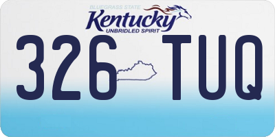 KY license plate 326TUQ